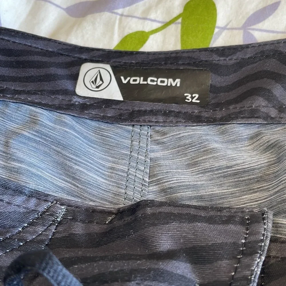 EUC! Volcom Gray Swim Trunks - Size 32